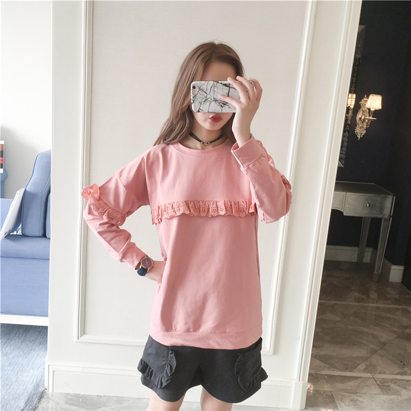 Áo bầu thu đông phối ren có khóa cho bé ty AB1259