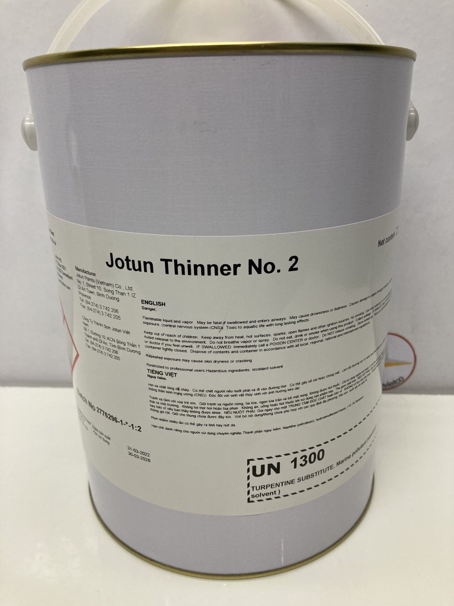 Dung môi pha sơn Jotun Thinner No. 2_5L