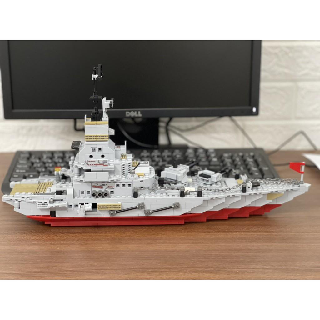 Đồ Chơi Lắp Ráp Kiểu LEGO ARMY Mô Hình Siêu Chiến Hạm Hải Quân, Tuần Dương Hạm BATTLESHIP Với 1000 Chi Tiết