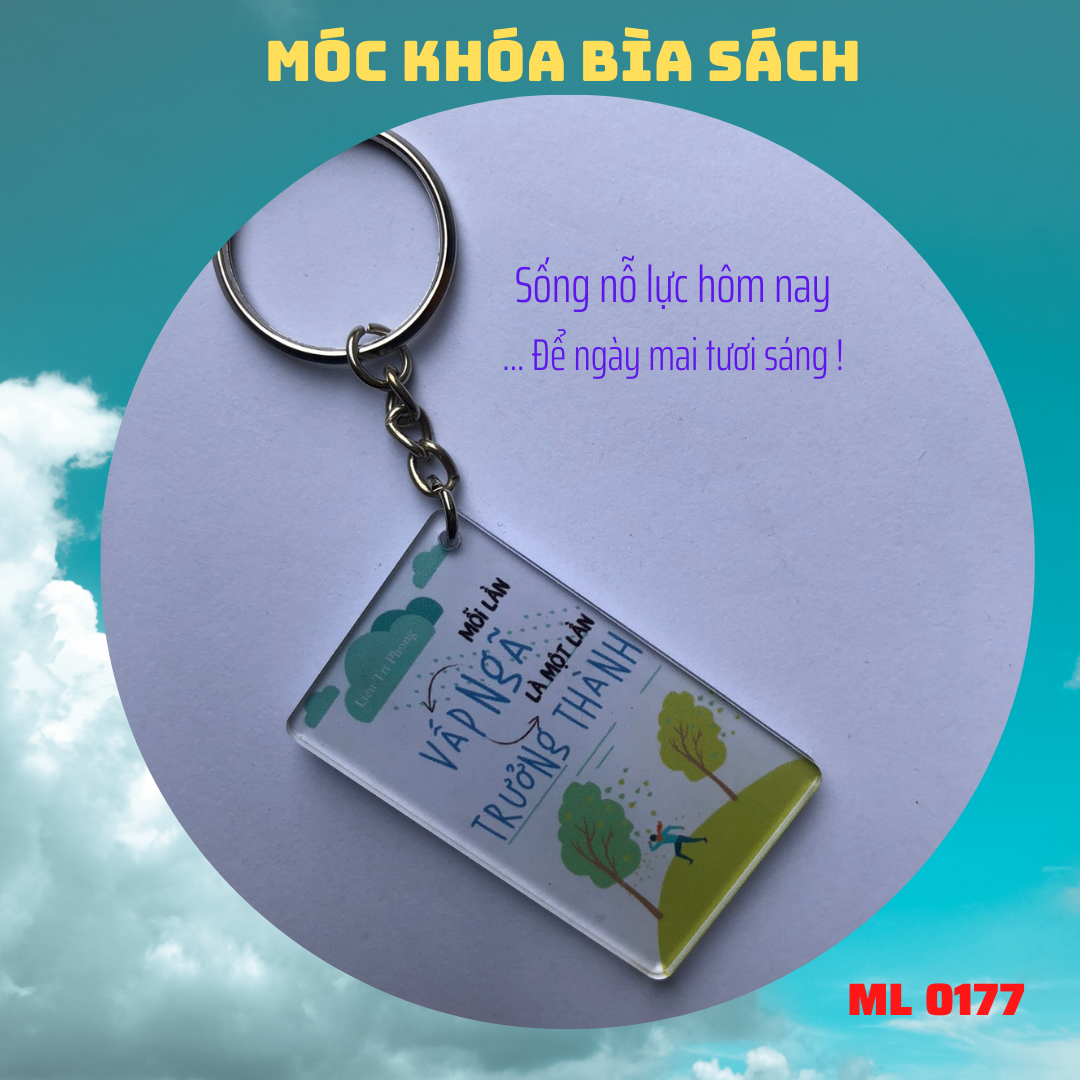 Móc Khóa Bìa Sách Minh Long: Mỗi Lần Vấp Ngã Là Một Lần Trưởng Thành