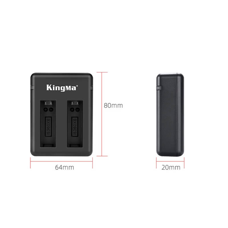 PIN VÀ DOCK SẠC CHO INSTA360 ONE X KINGMA - HÀNG NHẬP KHẨU