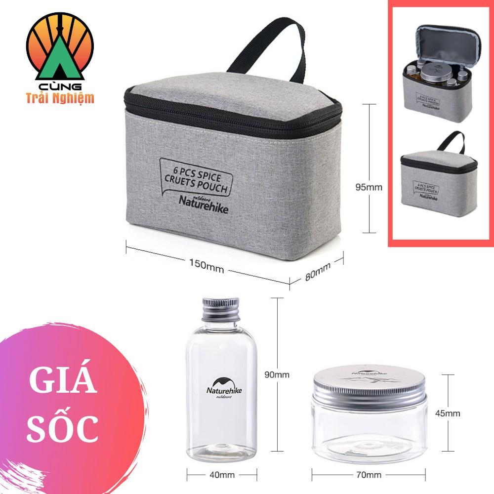 Bộ Hũ Đựng Gia Vị Dã Ngoại NatureHike NH17T011-P, Thiết Kế Gọn Nhẹ, Kín Chống Tràn Ngược