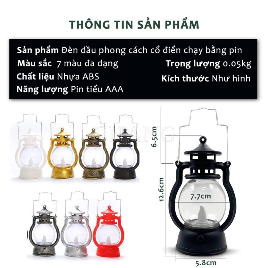 Đèn Dầu Điện Tử Thiết Kế Cổ Điển Hoạt Động Bằng Pin Dùng Làm Đèn Thờ Trang Trí Decor Quán Bar Nhà Cửa