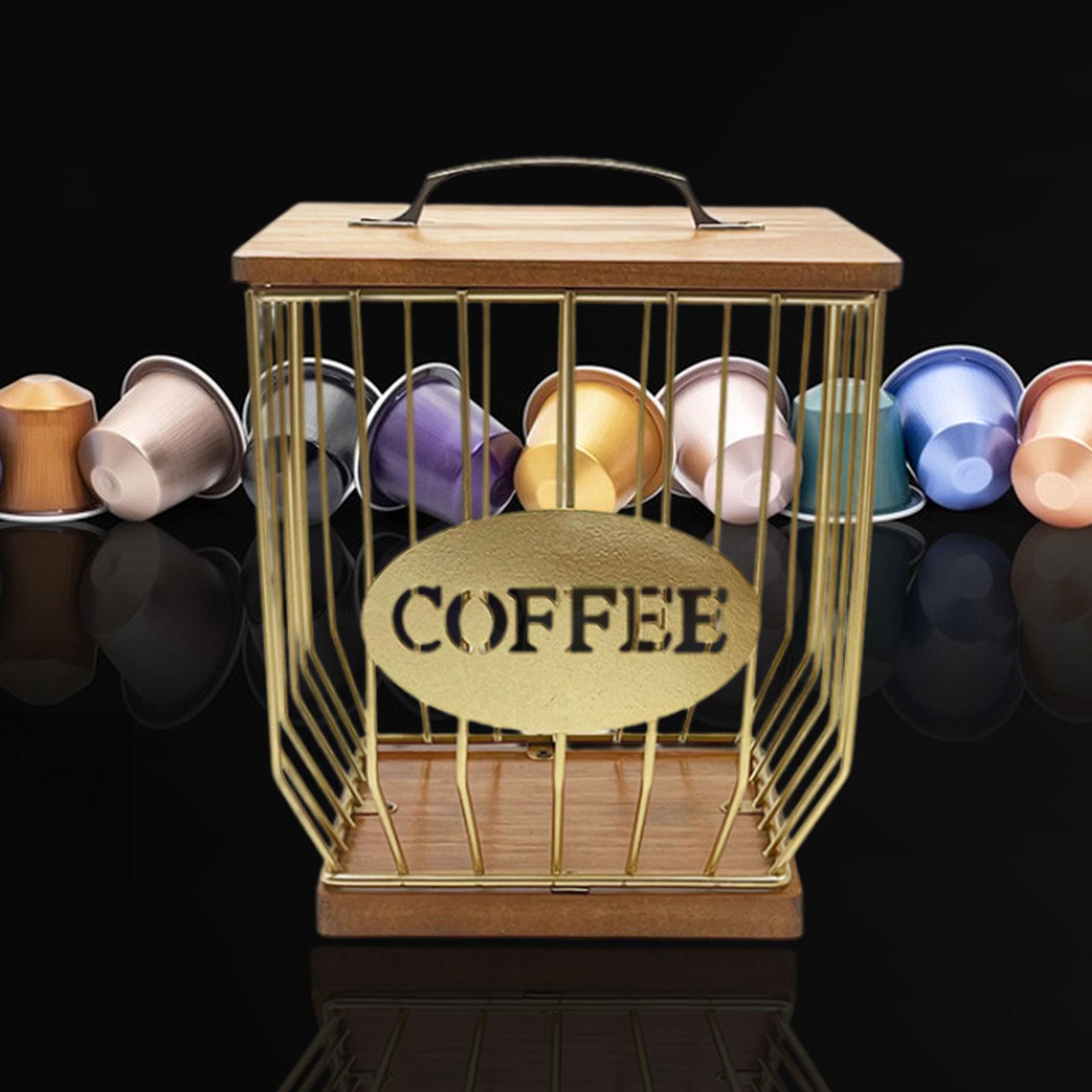 Coffee Pod Holder Coffee Pod Container Organizer Cup Metal Coffee Bar Accessories Coffee Pod Basket for Kitchen Countertop Espresso Capsules