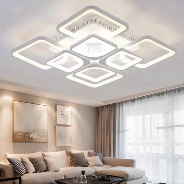 Đèn LED Mâm Ốp Trần MN 048/8, LED trang trí Phòng Khách, Đèn trần buồng nghỉ - 3 hình thức Sáng DT DDT