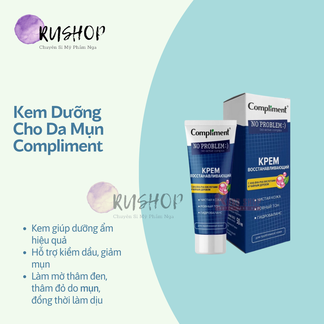 Serum Kem dưỡng Compliment No problem AHA-BHA-PHA phục hồi, tái tạo da dầu mụn