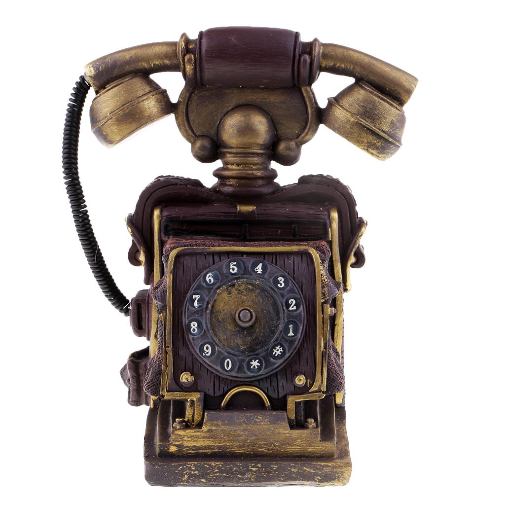 Điện Thoại Cổ Vintage Quay Dây điện Thoại Retro Trang Trí Nhà