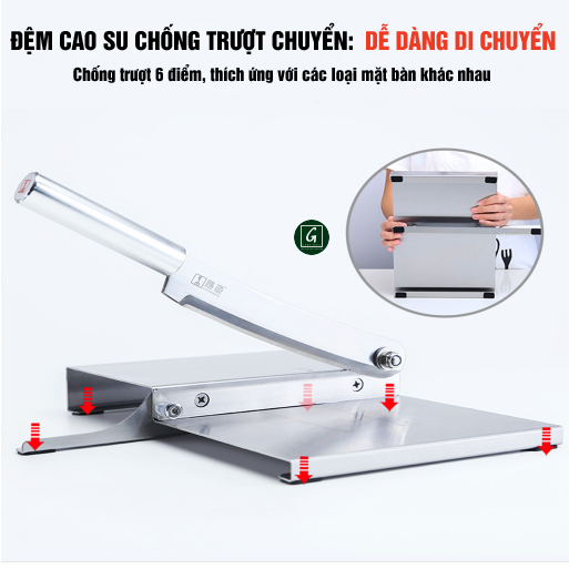 Dao Chặt Thịt Gà, Thái Thịt Bò Đông Lạnh, Thái Thuốc Bắc, Cắt Đa Năng KD0142, Lưỡi Thép 40CR14, Inox 430 - Tặng Tay Mài KD0315