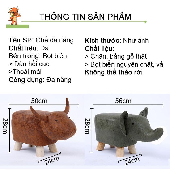 Ghế hoạt hình động vật, ghế đa năng, ghế hình con tê giác