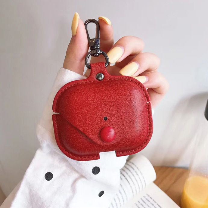 Bao Case Bằng Da cho Airpods Pro _ Tặng Kèm Móc Khóa Dây Da