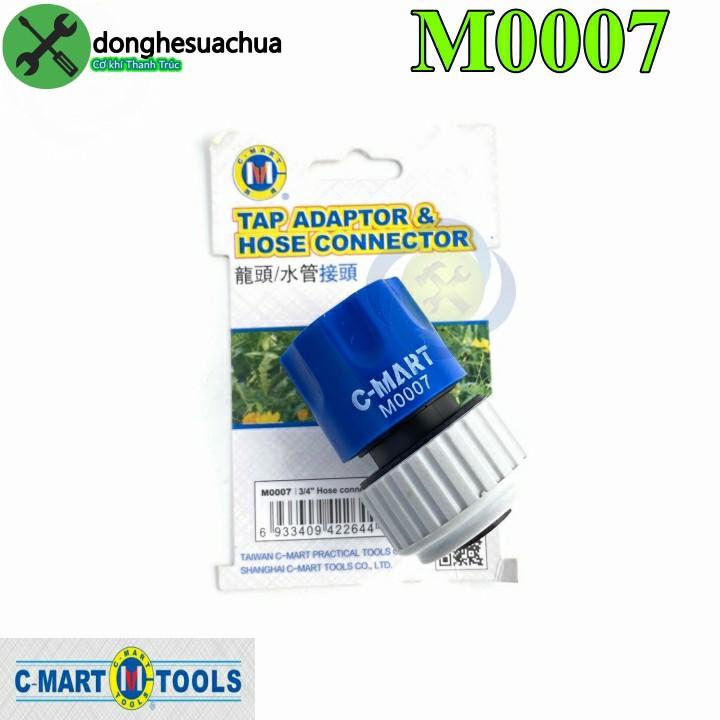 Đầu nối ống nước nhanh C-Mart M0007 sử dụng ống mềm 19mm