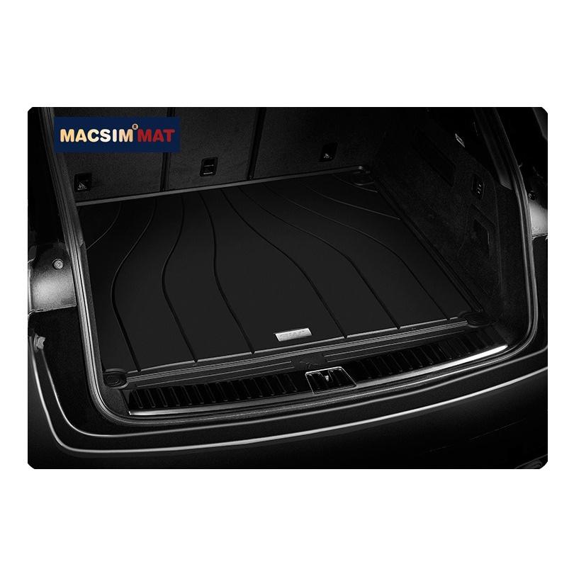 Thảm lót cốp xe ô tô Porsche Cayenne 2018+ nhãn hiệu Macsim 3W chất liệu TPE cao cấp màu đen