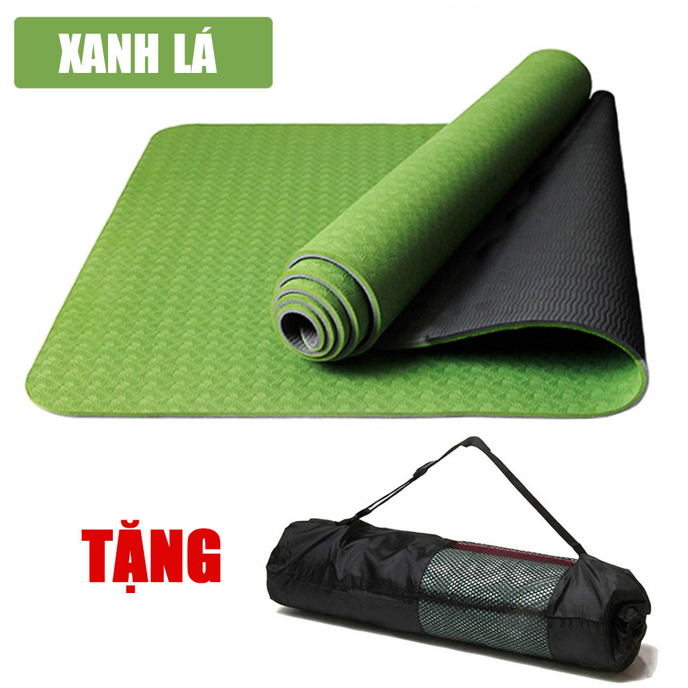 Thảm Tập Yoga 2 Lớp chất liệu TPE Chống Trơn, Không Mùi - Thảm Yoga 6mm