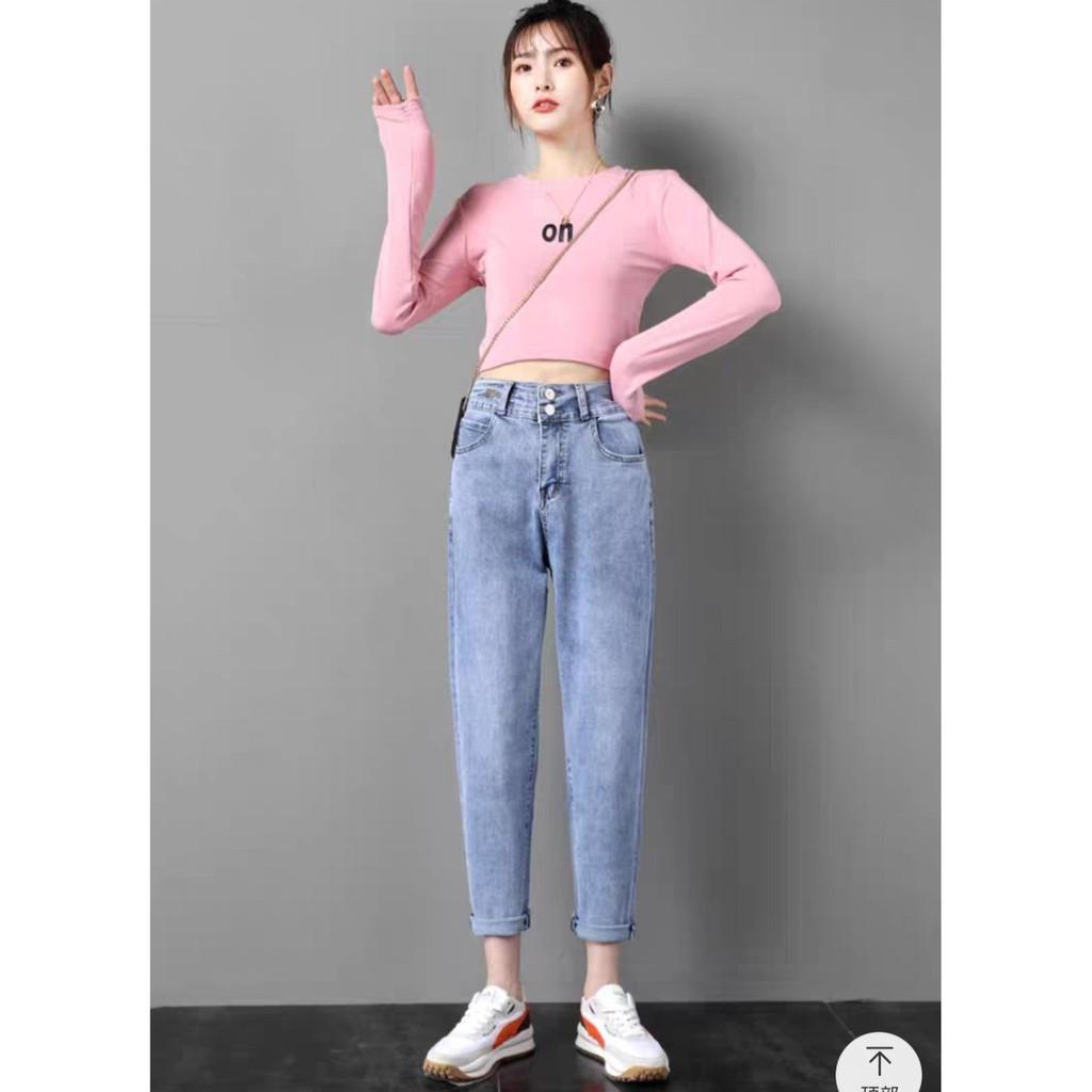 Quần bò baggy nữ quần jean baggy nữ quần jeans nữ lưng cao cạp cao quần nữ đẹp 3 size S M L hot năm 2021 QT18