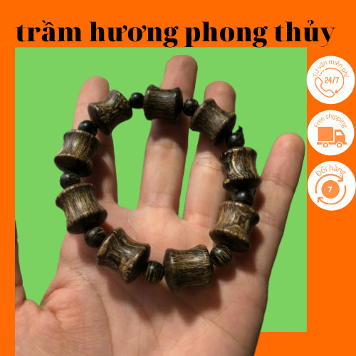 Vòng đơn trúc kiểu trầm hương sánh chìm