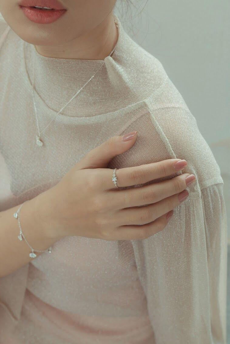 Nhẫn bạc Bling It hạt đá lớn BIN279