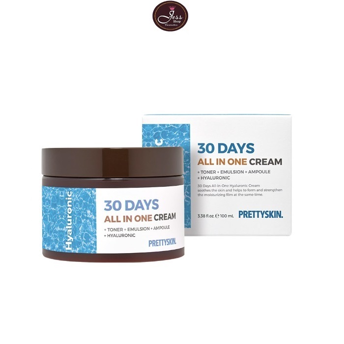 Kem Dưỡng Prettyskin 30 Day All In One Hyaluronic Cream 100ml