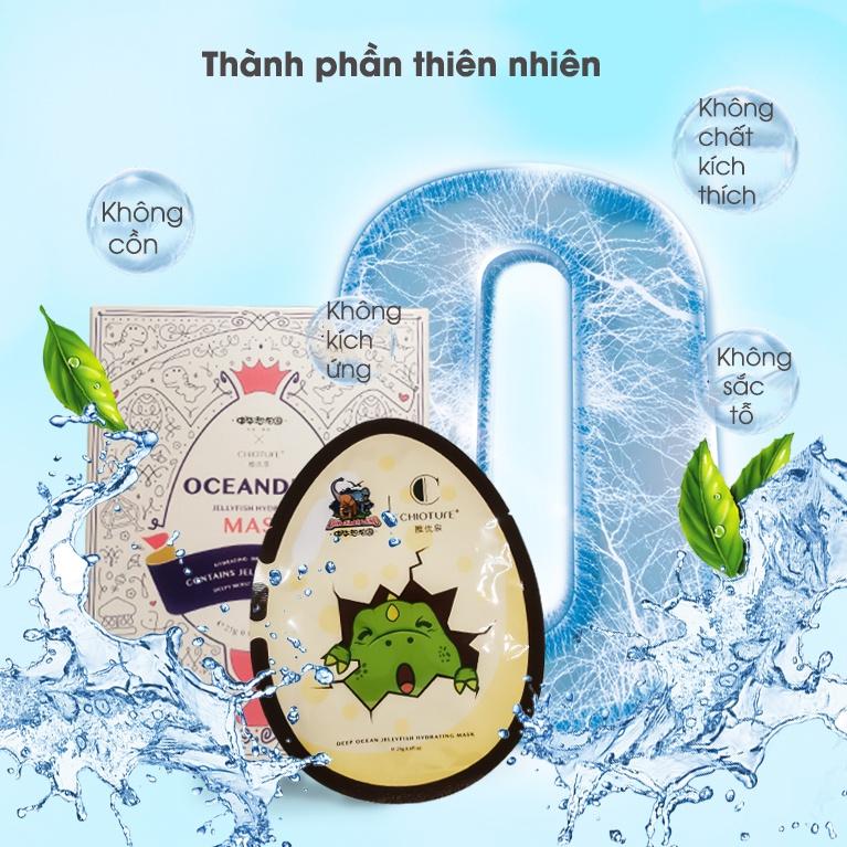 Mặt nạ cấp nước Chioture hình trứng khủng long giúp dưỡng ẩm, phục hồi và nuôi dưỡng làn da