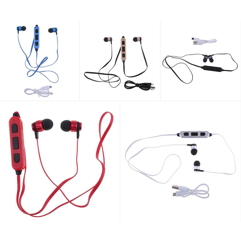 Bluetooth Headphones with TF Card Slot,Sweatproof Wireless In Ear Earbuds Headsets Bluetooth 4.2 Noise Cancelling Sports Magnetic Bluetooth Wireless Sports Headset