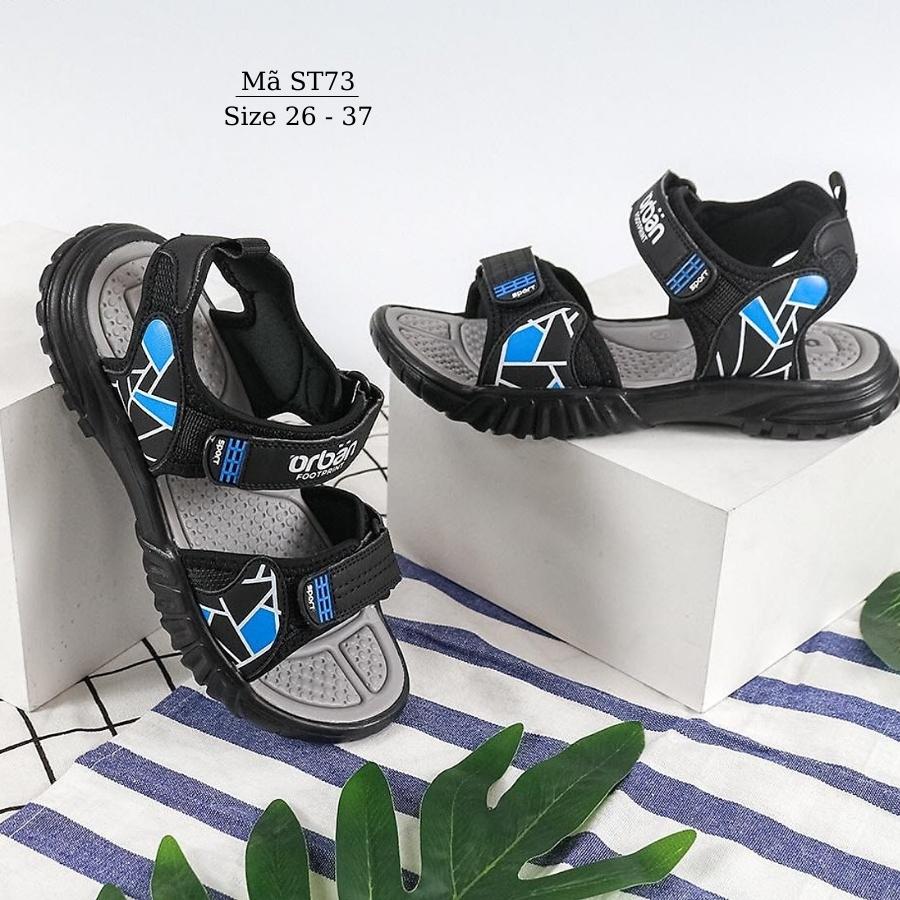 Giày sandal bé trai thể thao Urban FootPrint cao cấp xuất khẩu quai ngang chất êm nhẹ kiểu dán thời trang cho trẻ em nam học sinh 3 - 12 tuổi đi học đi biển chống trơn trượt màu đen xanh khỏe khoắn và năng động NHÍM SHOP ST73