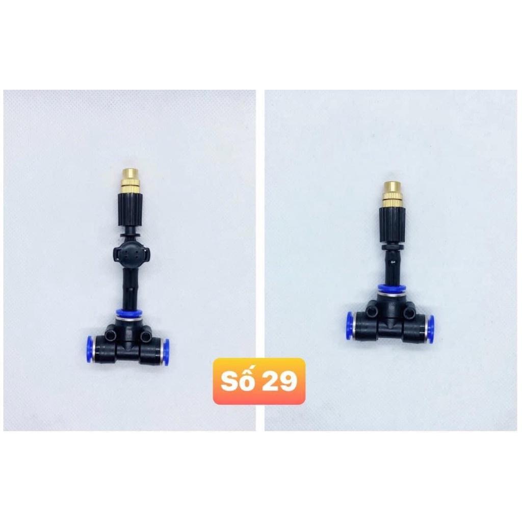Bộ phun sương tự động 12 béc đồng bơm đơn Sinleader, USA tưới cây, tưới lan 12m2