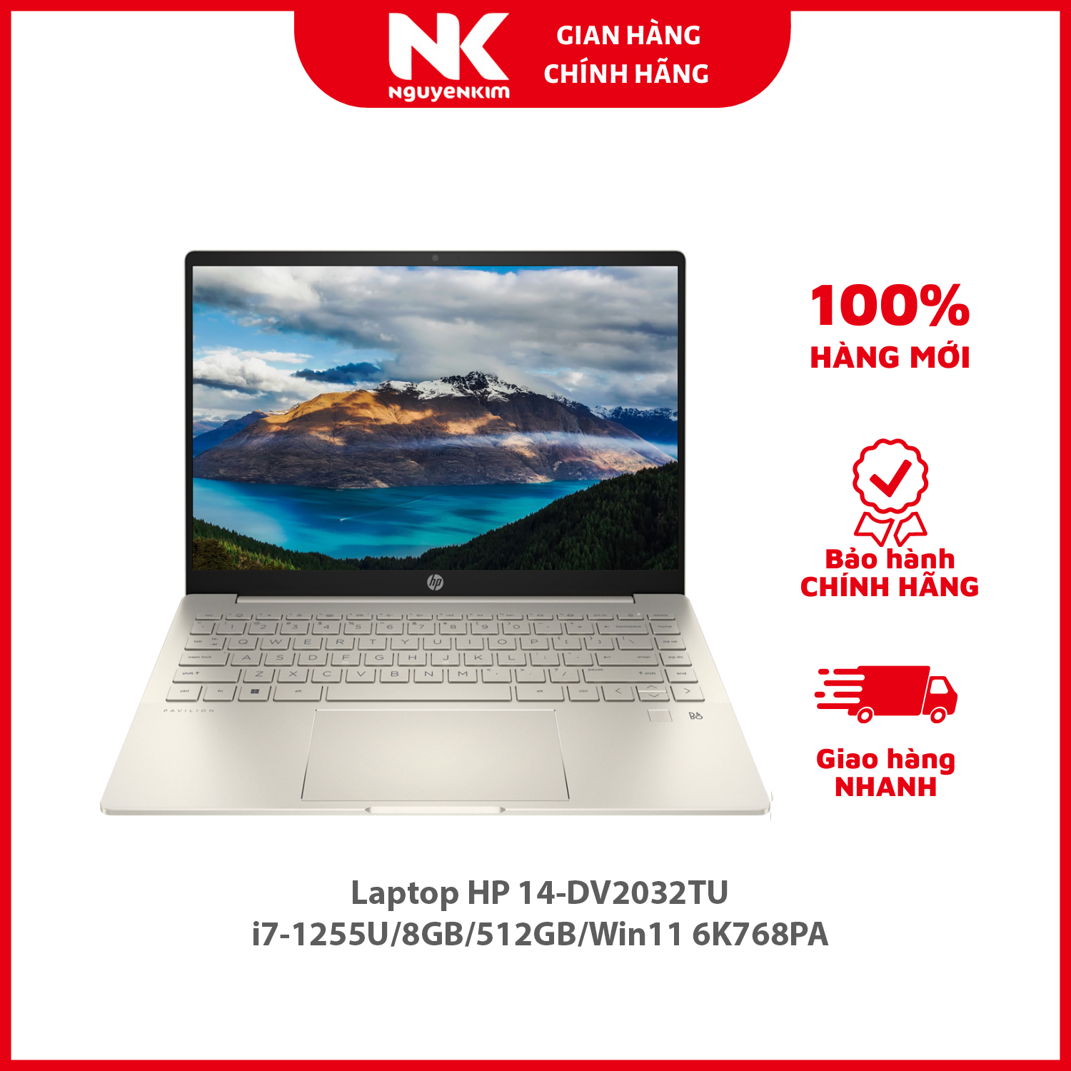 Laptop HP 14-DV2032TU i7-1255U/8GB/512GB/Win11 6K768PA - Hàng chính hãng