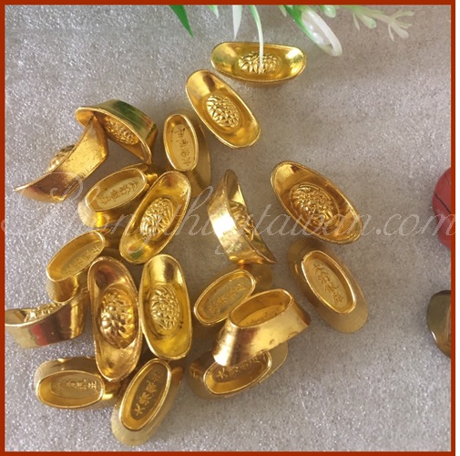 Thỏi Vàng, Bạc không chữ NHỎ chiêu lộc thờ cúng