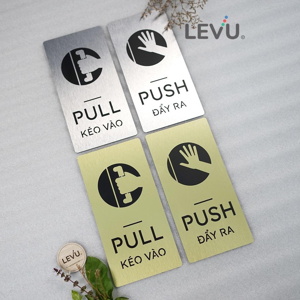 Bộ bảng alu nhôm pull push hướng dẫn kéo đẩy cửa ra vào
