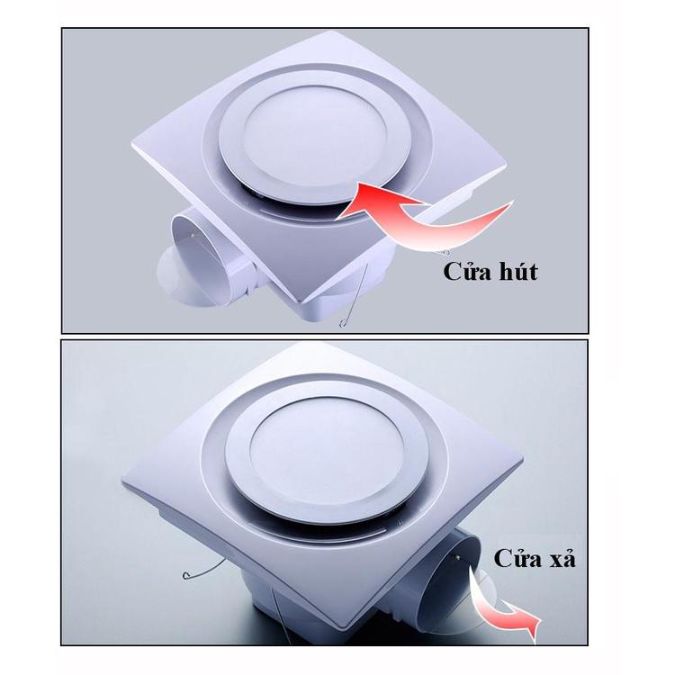 Quạt thông gió âm trần có đèn LED LAVFILL lỗ khoét 20 x 20