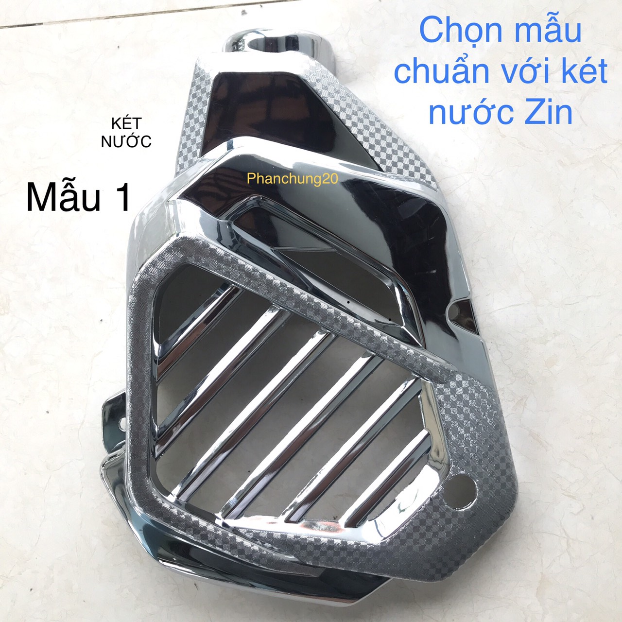 ỐP KÉT NƯỚC  DÙNG CHO XE AB 2013 2014 2015 CROM