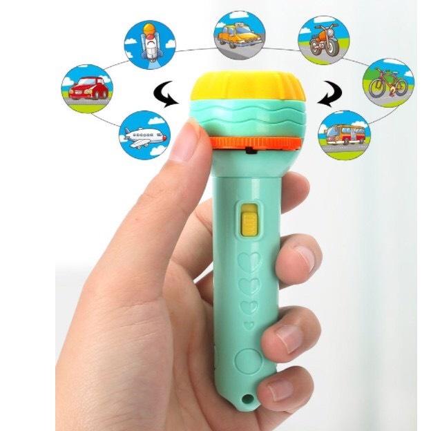 Đèn pin chiếu 80 hình ảnh cho bé thoả thích khám phá hoa quả, động vật, côn trùng, phương tiện, siêu nhân...