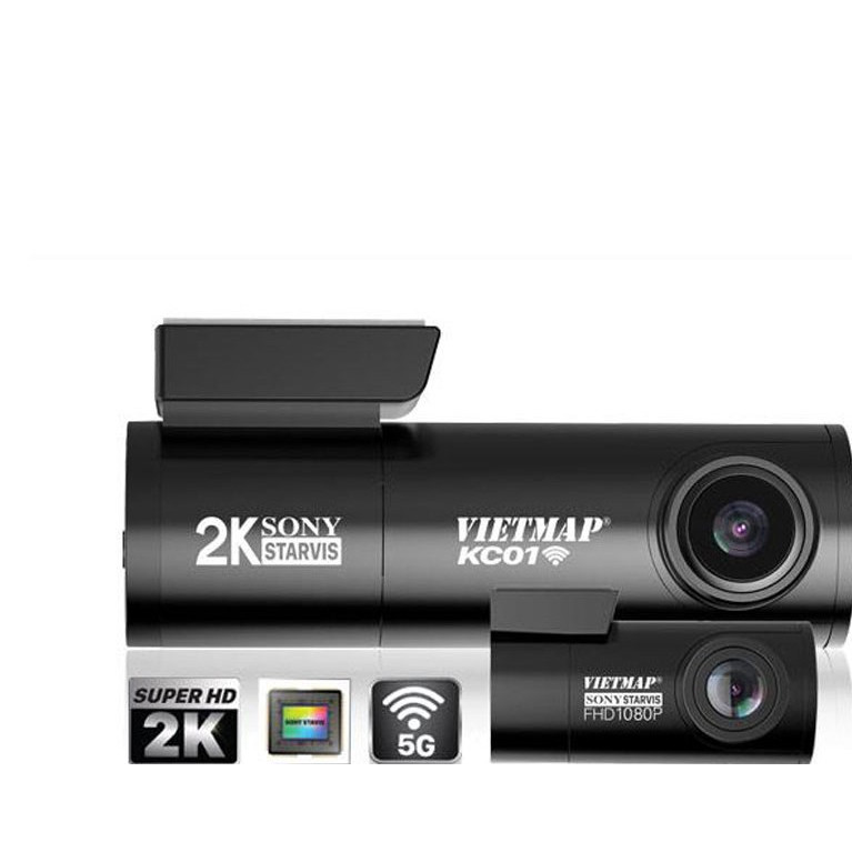 Camera Hành Trình Ô Tô VietMap KC01 - Ghi Hình Trước và Sau + Wifi + Thẻ nhớ 32G - Hàng Chính Hãng