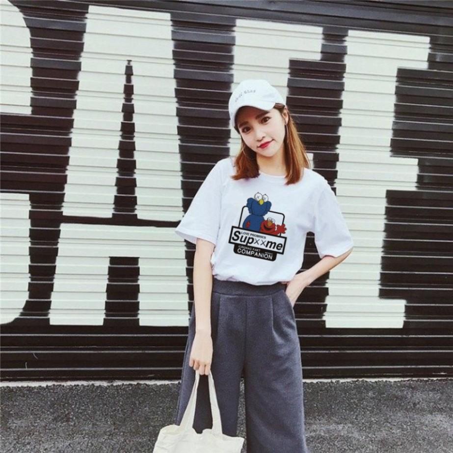 Áo Thun Tay Lỡ In Kaws Supxxme