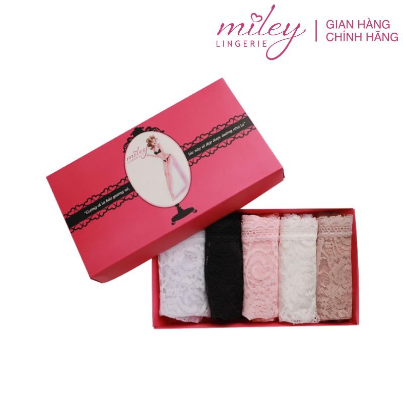 Hộp Quà Combo 5 Quần Lót Nữ Ren Hoa Elegant Miley Lingerie FLS-03