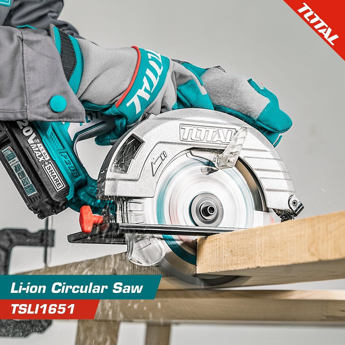 MÁY CƯA ĐĨA TRÒN 165MM PIN 20V TOTAL TSLI1651 - HÀNG CHÍNH HÃNG