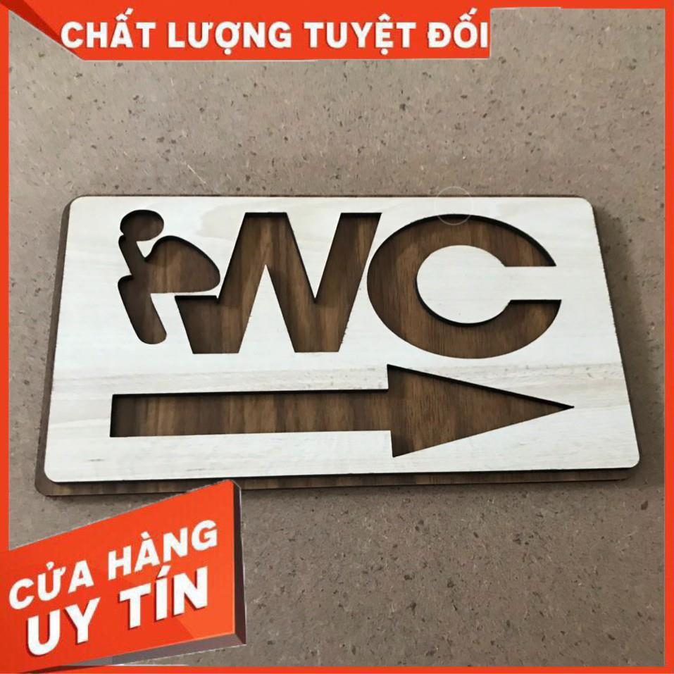 Bảng Gỗ Decor - Chỉ Dẫn WC