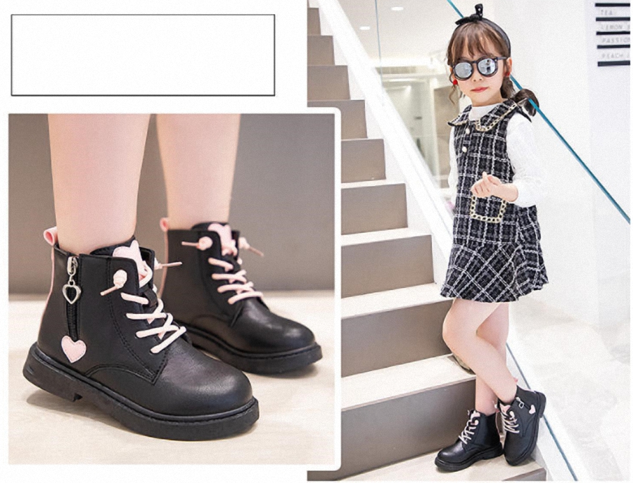 Giày Boot da cho bé gái phong cách hàn quốc (mẫu mới nhất ) - BB109