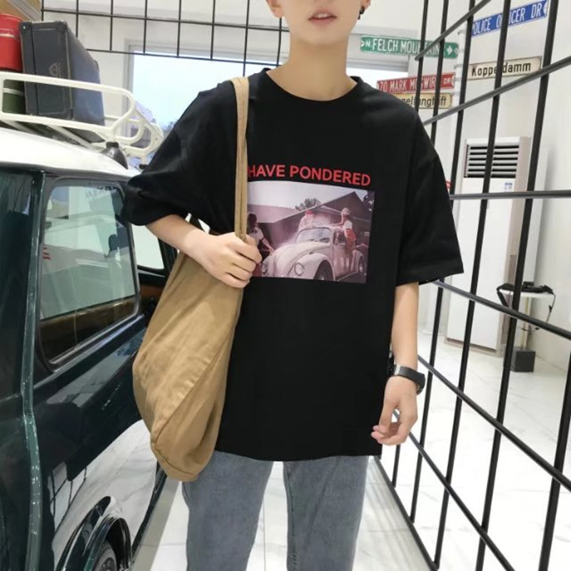 Áo T-shirt nam, tay lỡ, dễ kết hợp, phù hợp cho mùa hè, kiểu dáng rộng rãi, mẫu mới nhất TA37