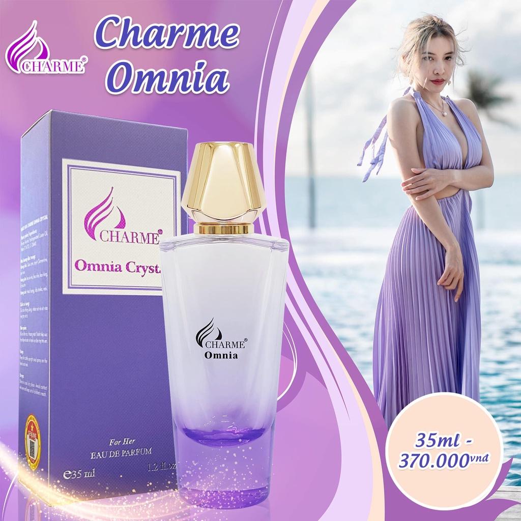 Nước hoa nữ cao cấp, Charme Omnia Crystal, sang trọng, quý phái, tạo nên sức hút cho người phụ nữ, 75ml