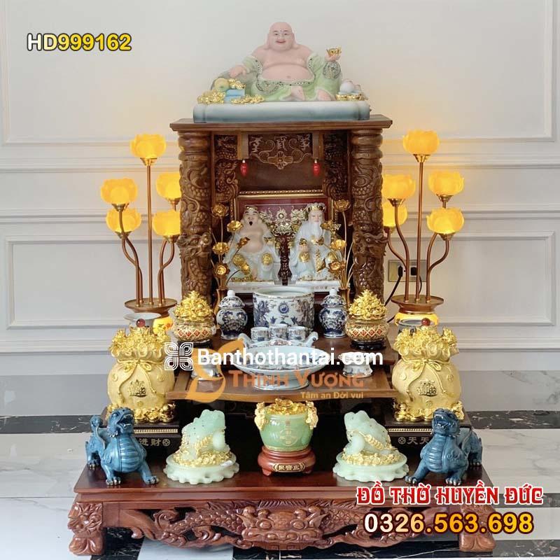Bộ bàn thờ Thần Tài Mái bằng Rong cổ HD999162