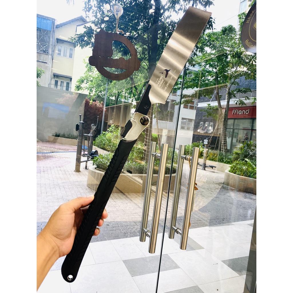 Cưa gỗ Cầm Tay Takagi Shark Saw Foldable KATABA 265mm - Loại Gấp | Bước Răng Cưa Nhỏ, Thép SK-85, Cán Bọc Su Mềm, Lưỡi Thay Thế