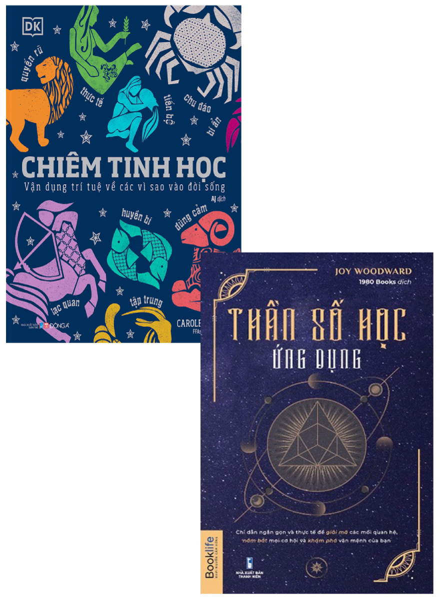 COMBO THẦN SỐ HỌC ỨNG DỤNG + CHIÊM TINH HỌC - VẬN DỤNG TRÍ TUỆ VỀ CÁC VÌ SAO VÀO ĐỜI SỐNG (BỘ 2 CUỐN)