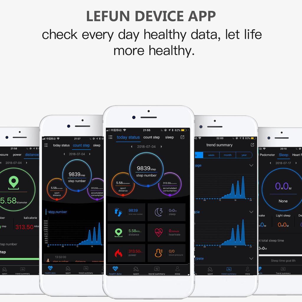 1.44" 4.0 Smart Watch Heart Rate Monitor Blood Pressure 180mAh Men Women