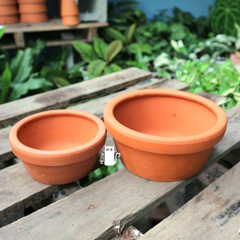 Chậu đất nung Tô có gờ | Chậu trồng sen đá, xương rồng