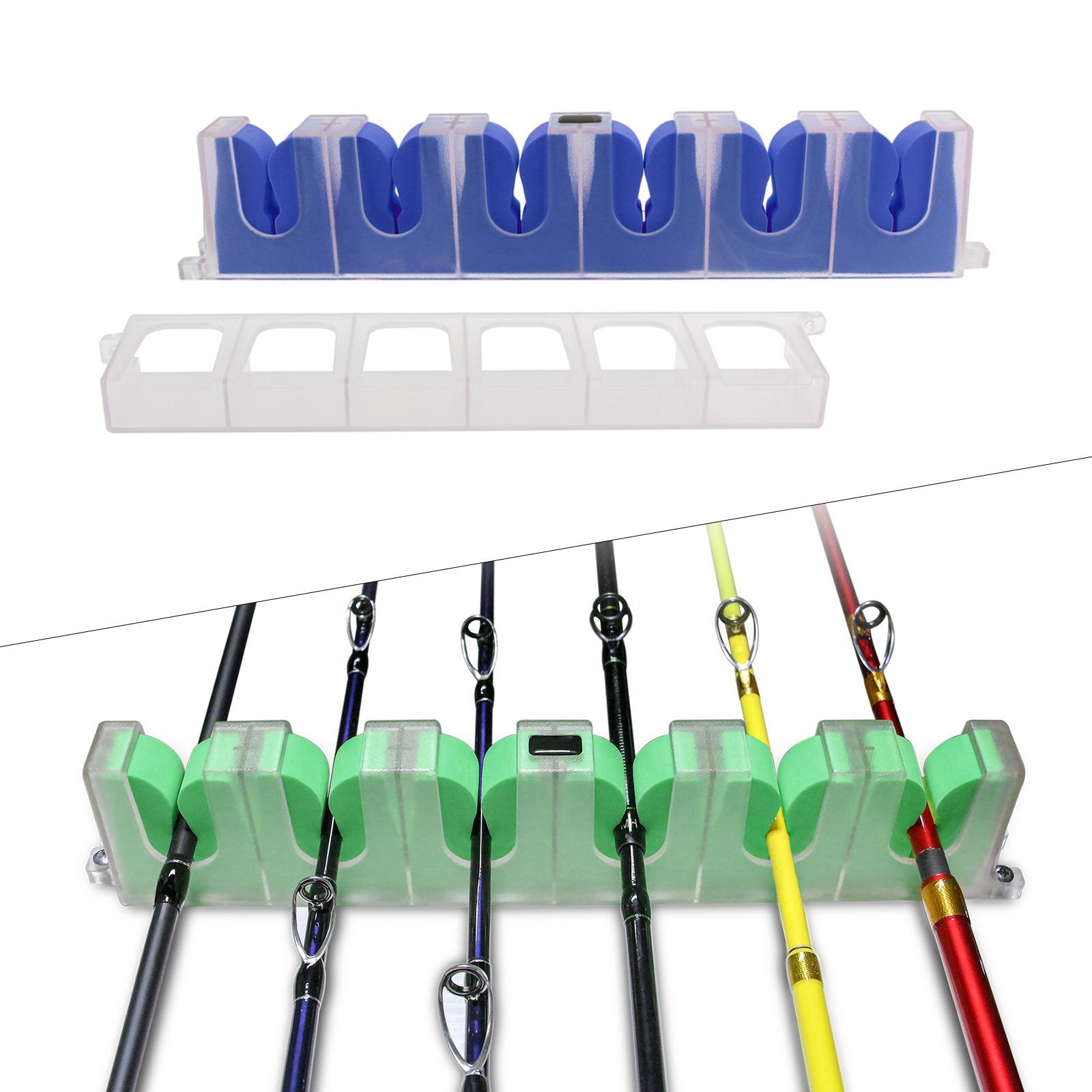 Fishing Rod Rack, Fishing Vertical Horizontal 6 Rod Holder Rack Fishing Pole Support Rod Stand Wall Mount for Fishing Bracket