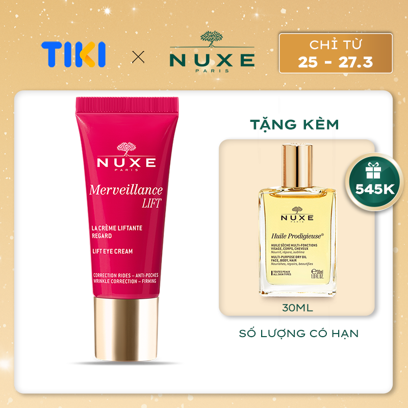 Kem dưỡng nâng cơ và chống lão hóa chuyên sâu cho vùng mắt NUXE Merveillance LIFT Lift Eye Cream 15ml