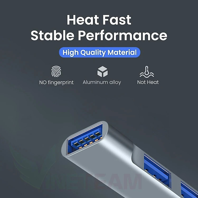 Cáp chuyển đổi USB Type-c ra 4 cổng HDMI/VGA/USB và cổng sạc hỗ trợ chế độ Dex - hàng chính hãng