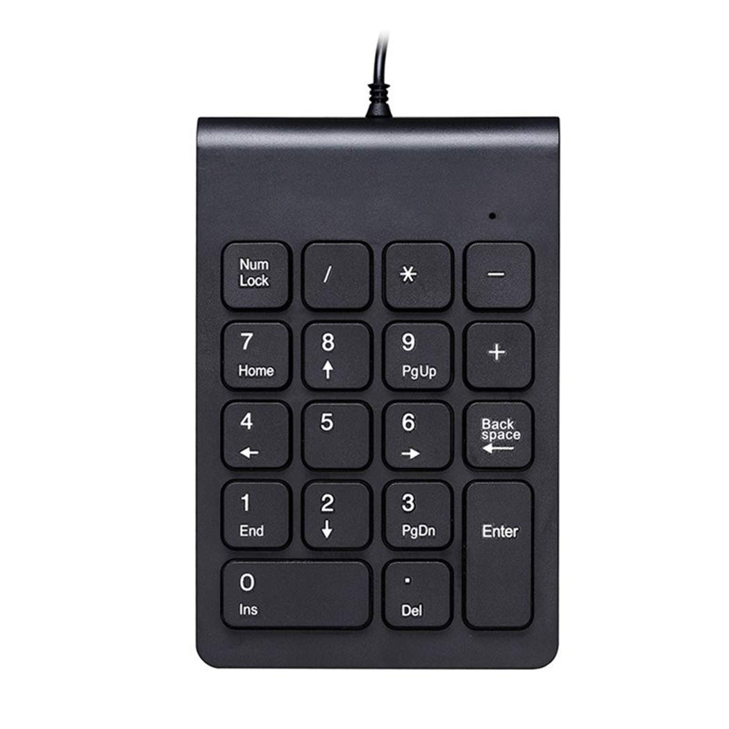 Bàn phím số mini K1000 nhỏ gọn kết nối có dây bằng đầu USB siêu nhỏ gọn sử dụng để tính toán-HT