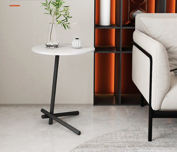 Táp Trà Cafe, Bàn Trà Uống Nước, Bàn Trà Sofa Mặt Đá Ceramic Cao Cấp BH 12 Tháng KT D40X50Cm