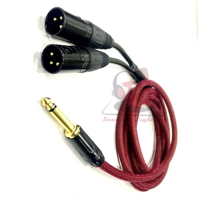 Dây chuyển đổi Jack 6 ly ra 2 đầu XLR đưc